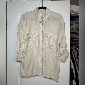 American Eagle Outfitters Cream Lightweight Shirt